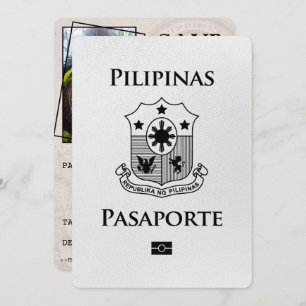 Save The Date Passeport Des Philippines Blanches Enregistrer La