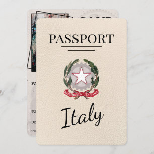 Save The Date Passeport d'Italie