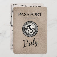 Passeport d'Italie beige