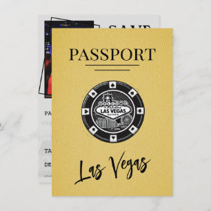 Save The Date Passeport Las Vegas Jaune Enregistrer La Date