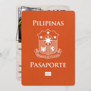 Save The Date Passeport Orange Philippines Enregistrer La Date