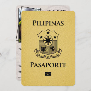 Save The Date Passeport Philippines Jaune Enregistrer La Date