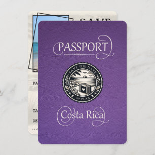 Save The Date Passeport pourpre du Costa Rica