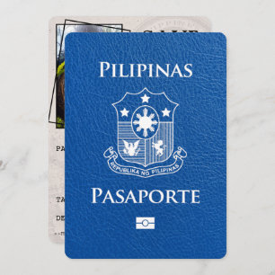 Save The Date Passeport Royal Blue Philippines Enregistrer La Da