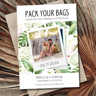 Save The Date Passez vos sacs Mariage photo Costa Rica
