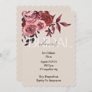 SAVE THE DATE PASTEL BLUSH FLORAL BURGUNDY FÊTE DES MARIÉES