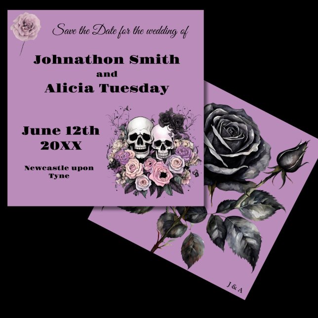 Save The Date Pastel Goth style mariage papeterie cuisine (Créateur téléchargé)