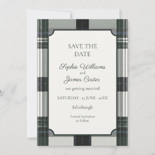 Save The Date Patrimoine botanique tartan celtique