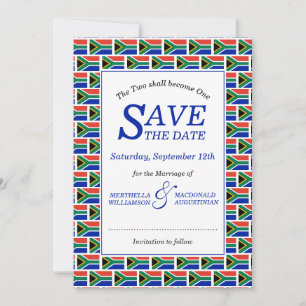Save The Date Patriotique SUD-AFRICAINE
