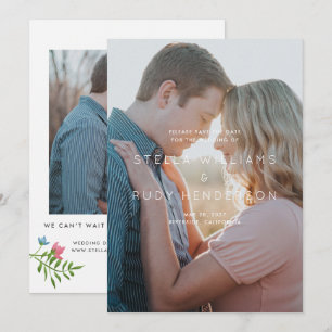 Save The Date Pays fleur sauvage Mariage botanique Photo