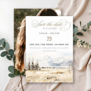 Save The Date Paysage de Jackson Hole Wyoming Photo de mariage
