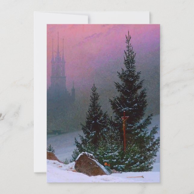 Save The Date Paysage d'hiver Caspar David Friedrich (Devant)