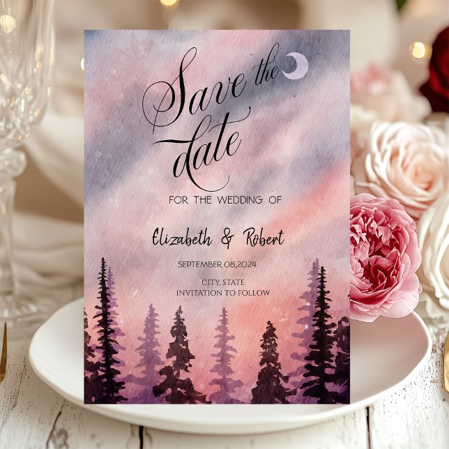 Save The Date Paysage hivernal Forêt de Péninsule Économisez La  (Créateur téléchargé)
