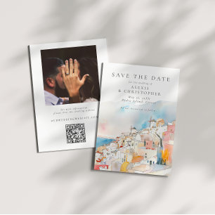 Save The Date Paysage méditerranéen coloré Mariage photo