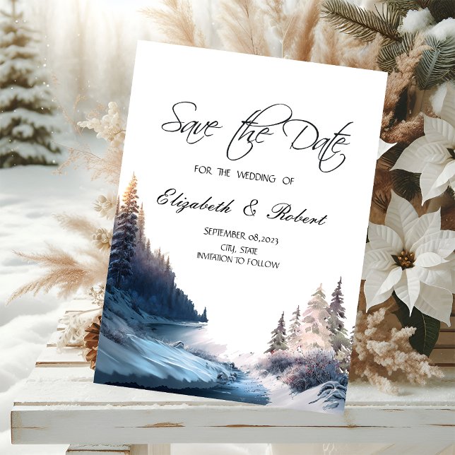 Save The Date Paysage, Nature, Rivière Forestière Économisez La  (Créateur téléchargé)