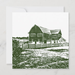 Save The Date Paysage rural maison de ferme de style coupe