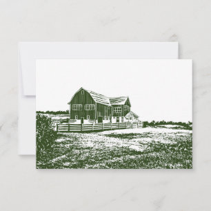 Save The Date Paysage rural maison de ferme de style coupe
