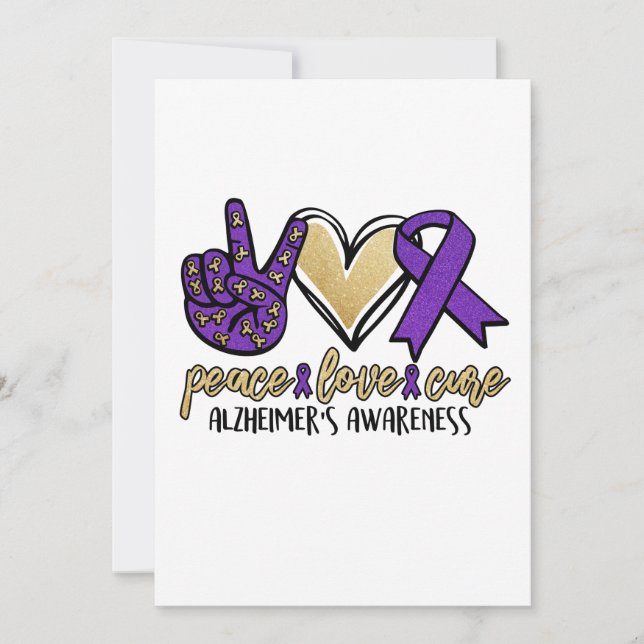 Save The Date Peace Love Cure Alzheimer et la sensibilisation (Devant)