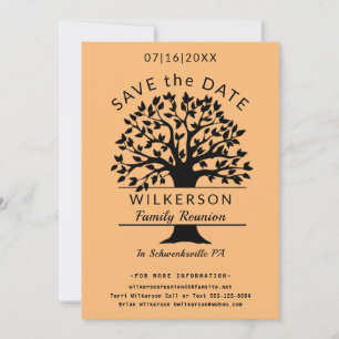 Save The Date Pêche De L'Arbre De Réunion Familiale Enregistrer