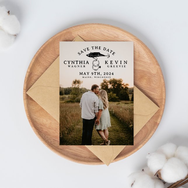 Save The Date Pêche Lure Hooks Cercles Mariages Enregistrer la d (Créateur téléchargé)