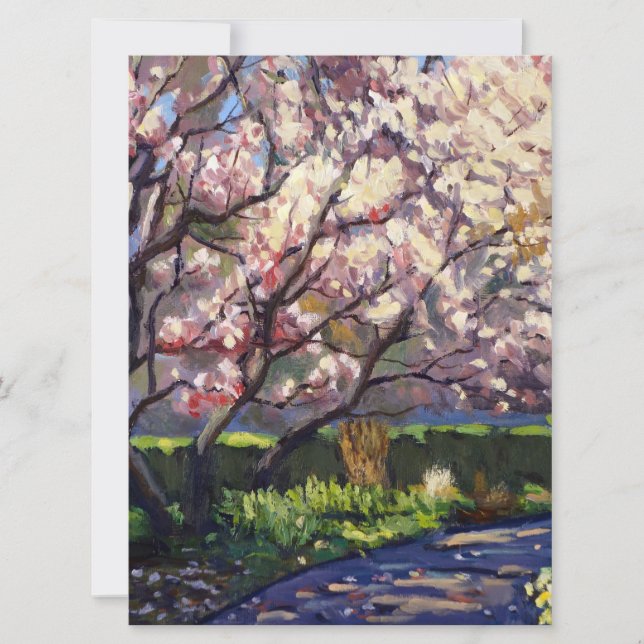Save The Date Peinture de pommiers en fleurs (Devant)