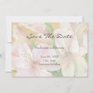 Save The Date Peinture douce Alstromeria