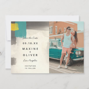 Save The Date Peinture moderne Pastel Mariage