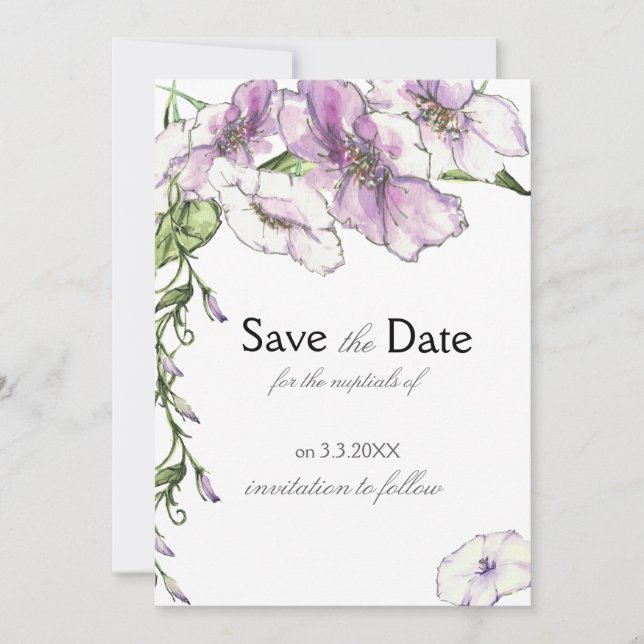 Save The Date Pensee Moderne Enregistrer la Date (Devant)