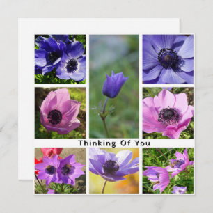 Save The Date Penser à vous Anemone Photo Collage
