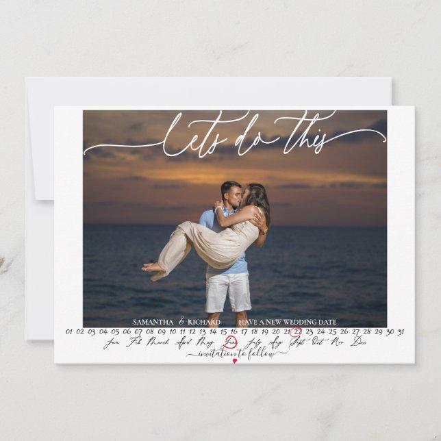 Save The Date Permet d'enregistrer la date du calendrier photo (Devant)