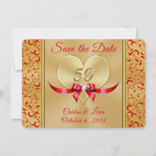 Save The Date Personnalisé 50e anniversaire Enregistrer les cart