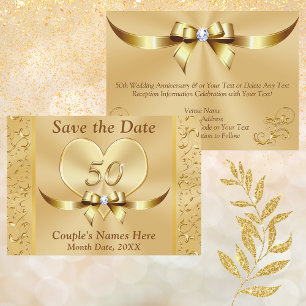 Save The Date Personnalisé 50e anniversaire Enregistrer les cart
