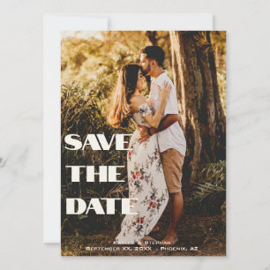 Save The Date Personnalisé Créer une photo moderne élégante pers