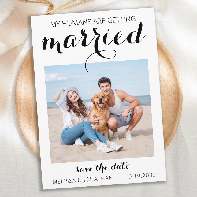 Save The Date Personnalisé Mariage animal de compagnie Simple Ch (Créateur téléchargé)