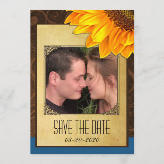 Save The Date Personnaliser à votre photo tournesol Enregistrer