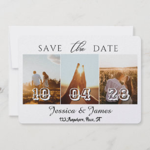 Save The Date Personnaliser la photo Date d'enregistrement perso