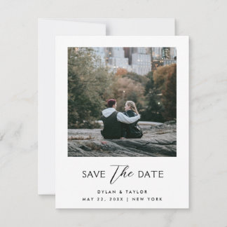 Save The Date Petite Simple Moderne Polices Mixtes encadrées 2 P