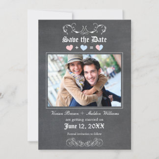 Save The Date Petits cœurs Tableau Mariage Photo Enregistrer la