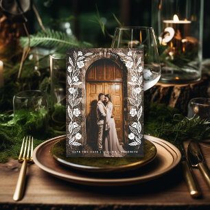 Save The Date Photo Arc Floral