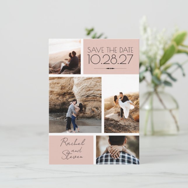 Save The Date Photo Blush 4 (Debout devant)