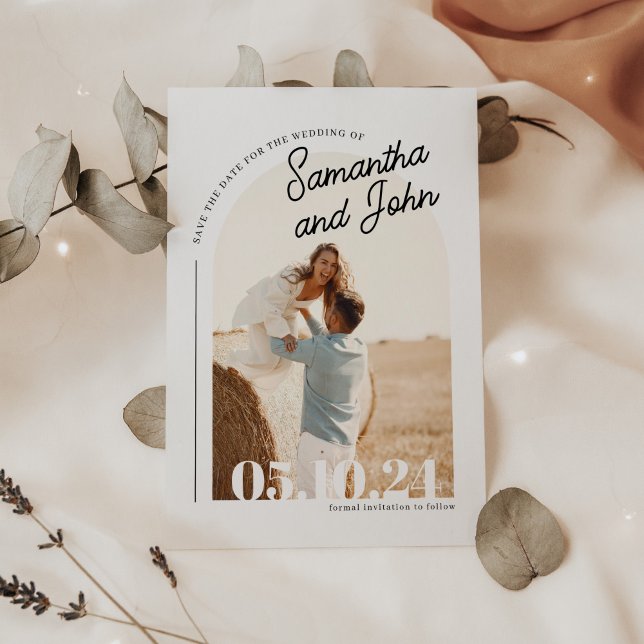Save The Date Photo Boho Arch (Créateur téléchargé)
