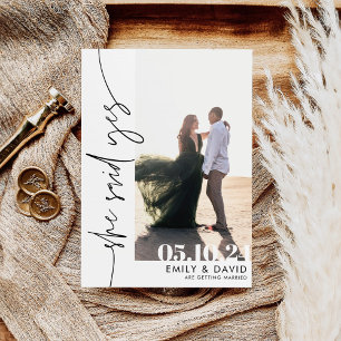 Save The Date Photo Boho Simple Moderne
