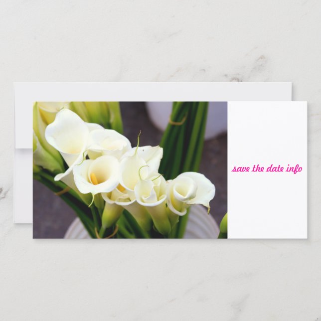 Save The Date photo calla lily (Devant)
