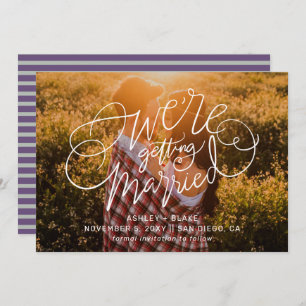 Save The Date Photo Calligraphie Écrite À La Main Moderne