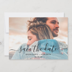 Save The Date Photo calligraphie minimaliste moderne