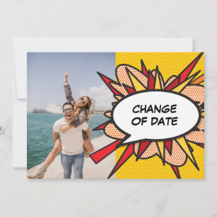 Save The Date Photo Changement de date Reporté Comic Book