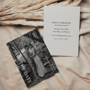 Save The Date Photo classique en noir et blanc