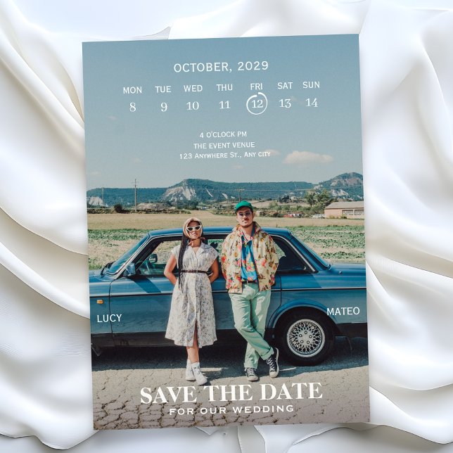 Save The Date Photo classique rétro (Créateur téléchargé)