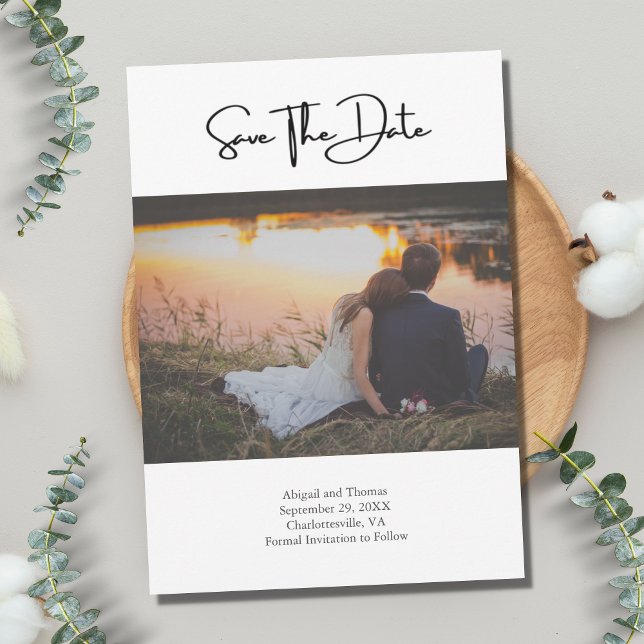 Save The Date Photo Code QR Site Mariage Moderne tendance (Créateur téléchargé)