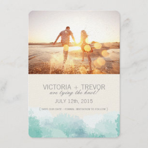Save The Date Photo d'aquarelle moderne Enregistrer la date